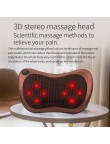 Portable infrared acupressure neck and shoulder massage pillow
