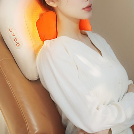 Modern heated neck shoulder waist and leg massage pillow