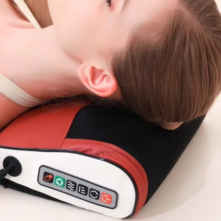 Multifunctional electric heating acupressure massage pillow