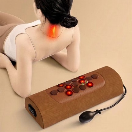 High-efficiency hot compress cervical massage pillow
