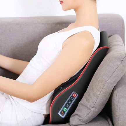 Premium PU leather electric massage pillow