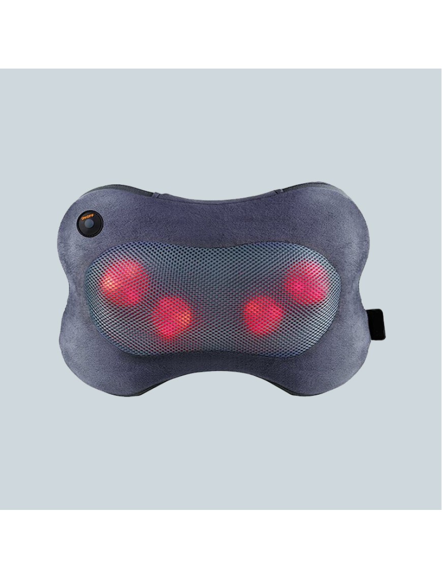Portable electric heating neck and shoulder massage pillow