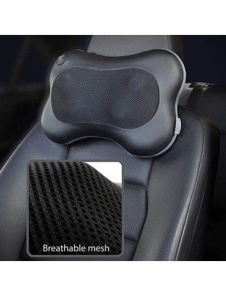 Portable electric heating neck and shoulder massage pillow