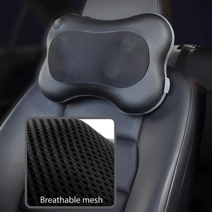 Portable electric heating neck and shoulder massage pillow