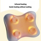 Multifunctional hot kneading neck and back massage pillow
