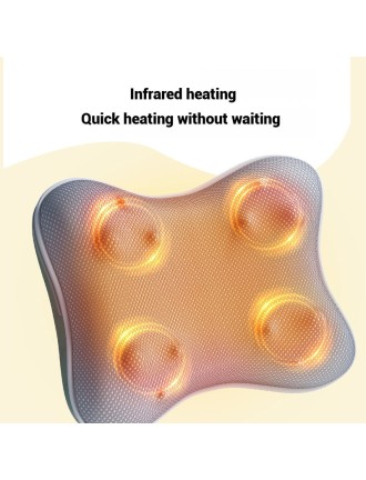 Multifunctional hot kneading neck and back massage pillow
