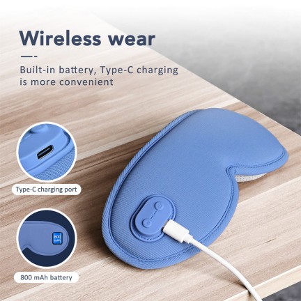 Blue Vibrating Wireless Eye Massager