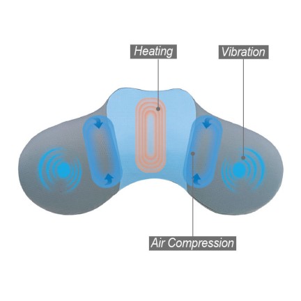 Vibrating back support massage pillow