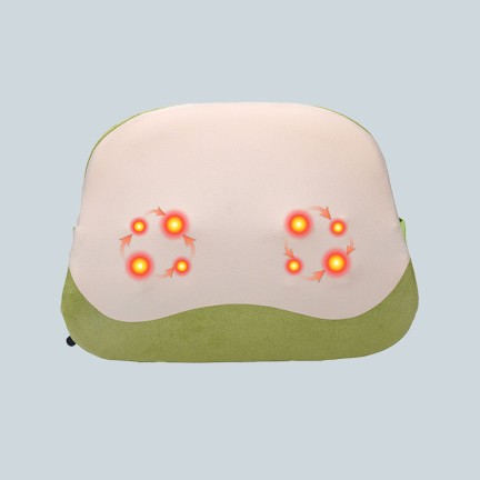 Portable 3D Heat Kneading Neck and Back Massage Pillow