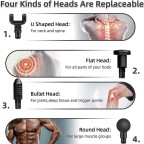 Handheld deep muscle therapy massage gun