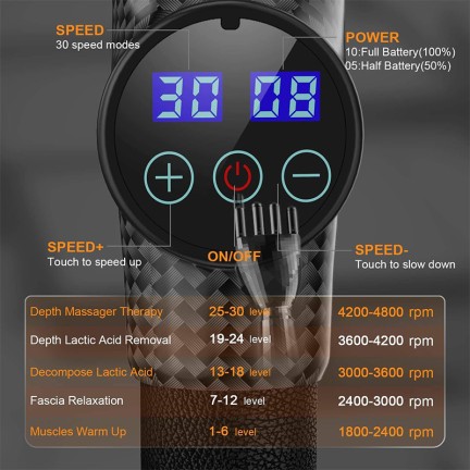 30-speed deep hammer massage gun