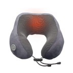 Portable electric heating memory neck pillow