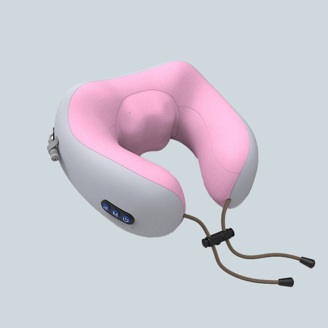 Relaxing massage pillow with heated neck