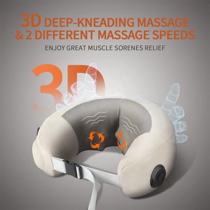 Smart charging electric inflatable U neck pillow