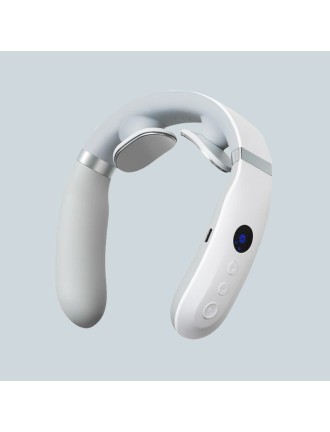 Intelligent temperature-controlled pulse neck massager