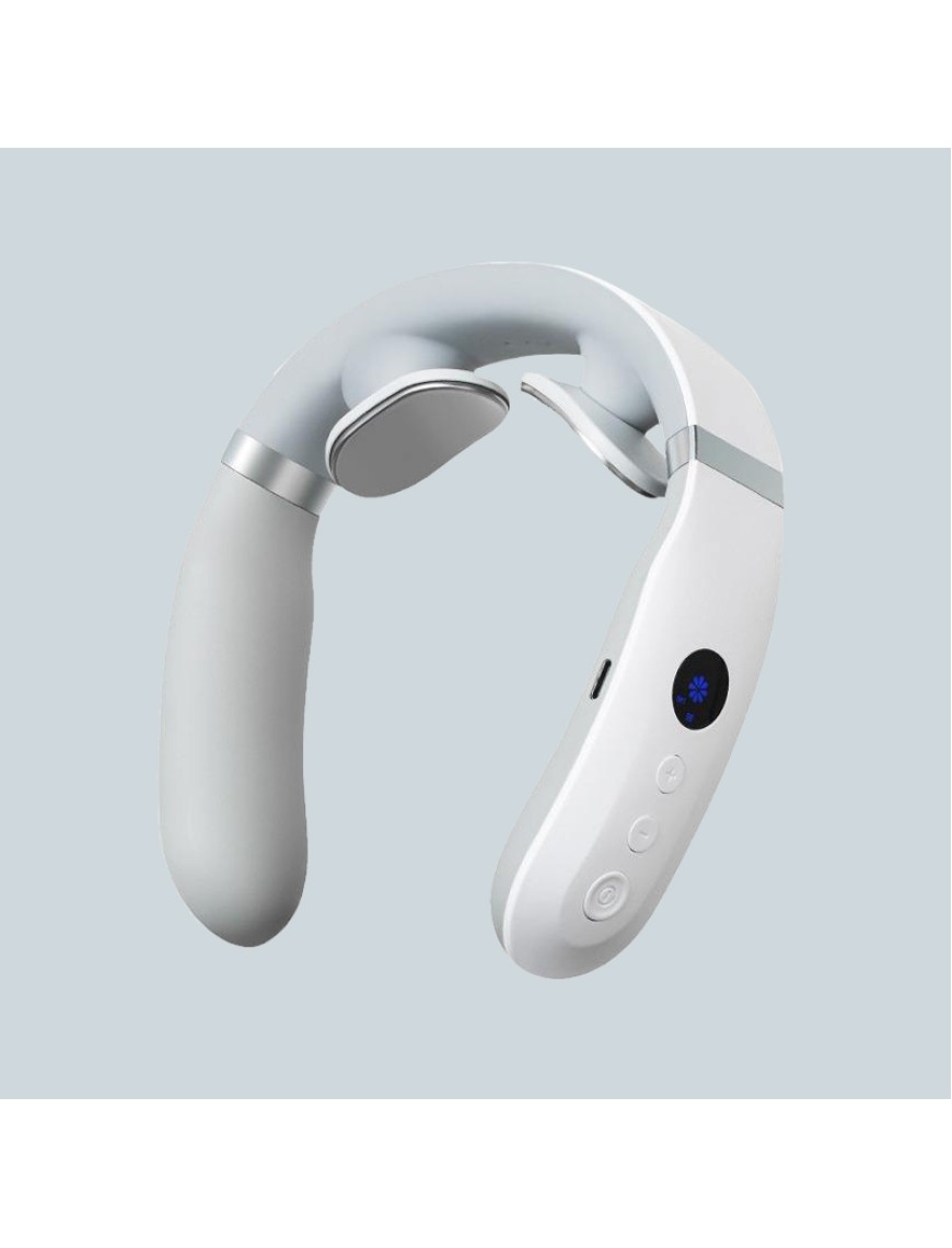 Intelligent temperature-controlled pulse neck massager