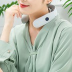 Intelligent temperature-controlled pulse neck massager
