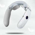 Intelligent temperature-controlled pulse neck massager