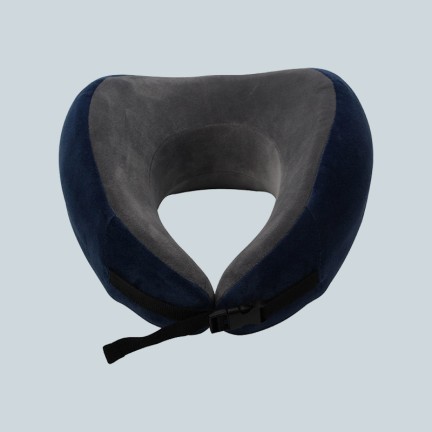 Polyester Portable Travel Memory Neck Pillow
