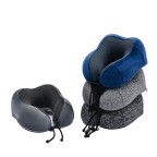 Knitted Memory Foam Neck for Airplane Sleep and Rest