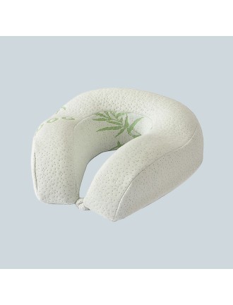 Bamboo Fiber Fabric U-Shaped Travel Neck Support Pillow
