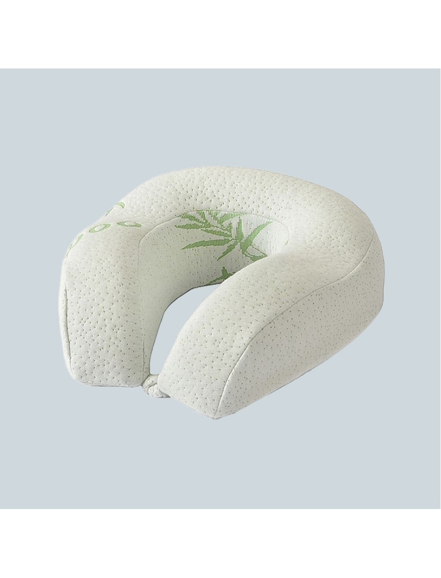 Bamboo Fiber Fabric U-Shaped Travel Neck Support Pillow