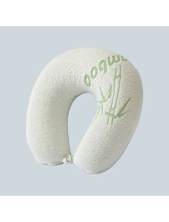 Soft and stylish bamboo fiber fabric travel neck pillow