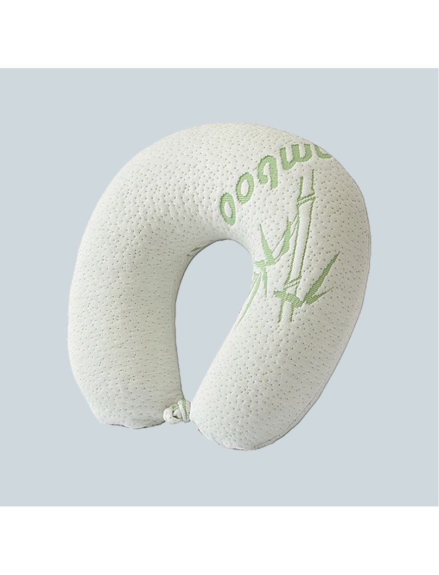 Soft and stylish bamboo fiber fabric travel neck pillow