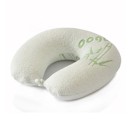 Soft and stylish bamboo fiber fabric travel neck pillow