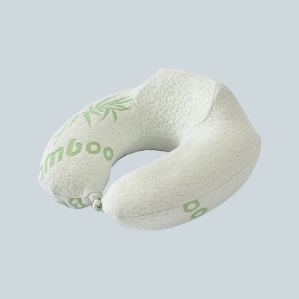 U-Shaped Bamboo Fabric Memory Foam Travel Neck