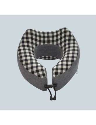 Washed Cotton U-Shaped Memory Foam Neck Pillow