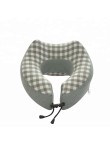 Washed Cotton U-Shaped Memory Foam Neck Pillow