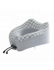 Washed Cotton U-Shaped Memory Foam Neck Pillow