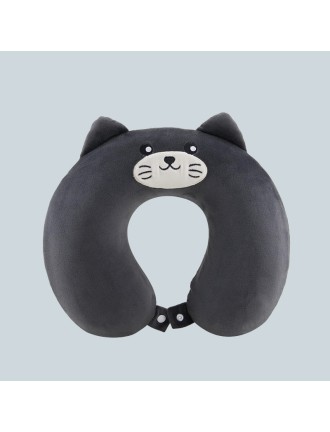 Cute embroidered memory foam neck pillow