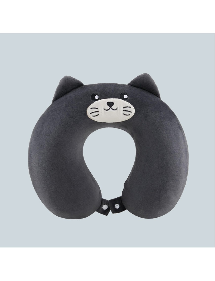 Cute embroidered memory foam neck pillow