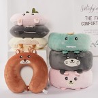 Cute embroidered memory foam neck pillow
