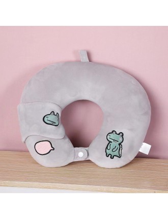 Cute design soft cartoon U-shaped neck pillow for sleeping