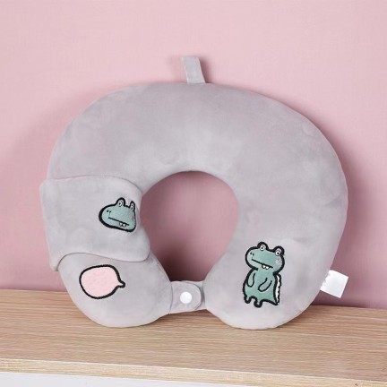 Cute design soft cartoon U-shaped neck pillow for sleeping